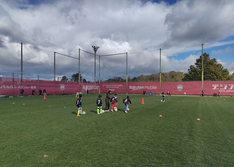 ヴィッセル神戸のサッカークリニックの様子