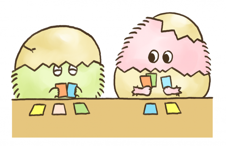 これカラのイラスト4仲間と一緒に作業をするこれカラ