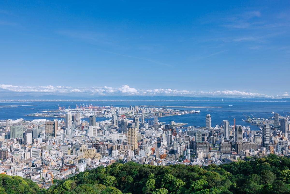 市章山から三宮方面の写真