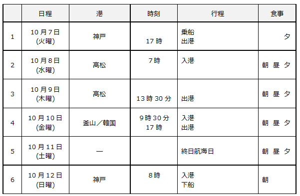 にっぽん丸スケジュール