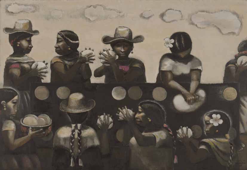 中西 勝《棲まう（トルティーアを造る女達）》