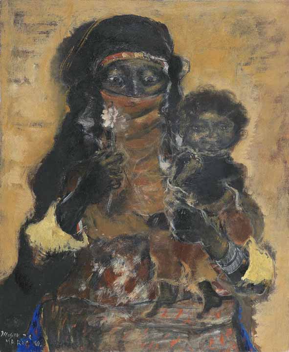 中西 勝《ベルベル族の母子》