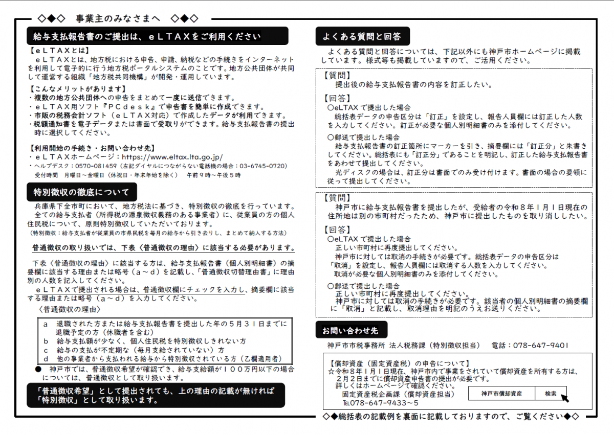 案内文(総括表の記載例)
