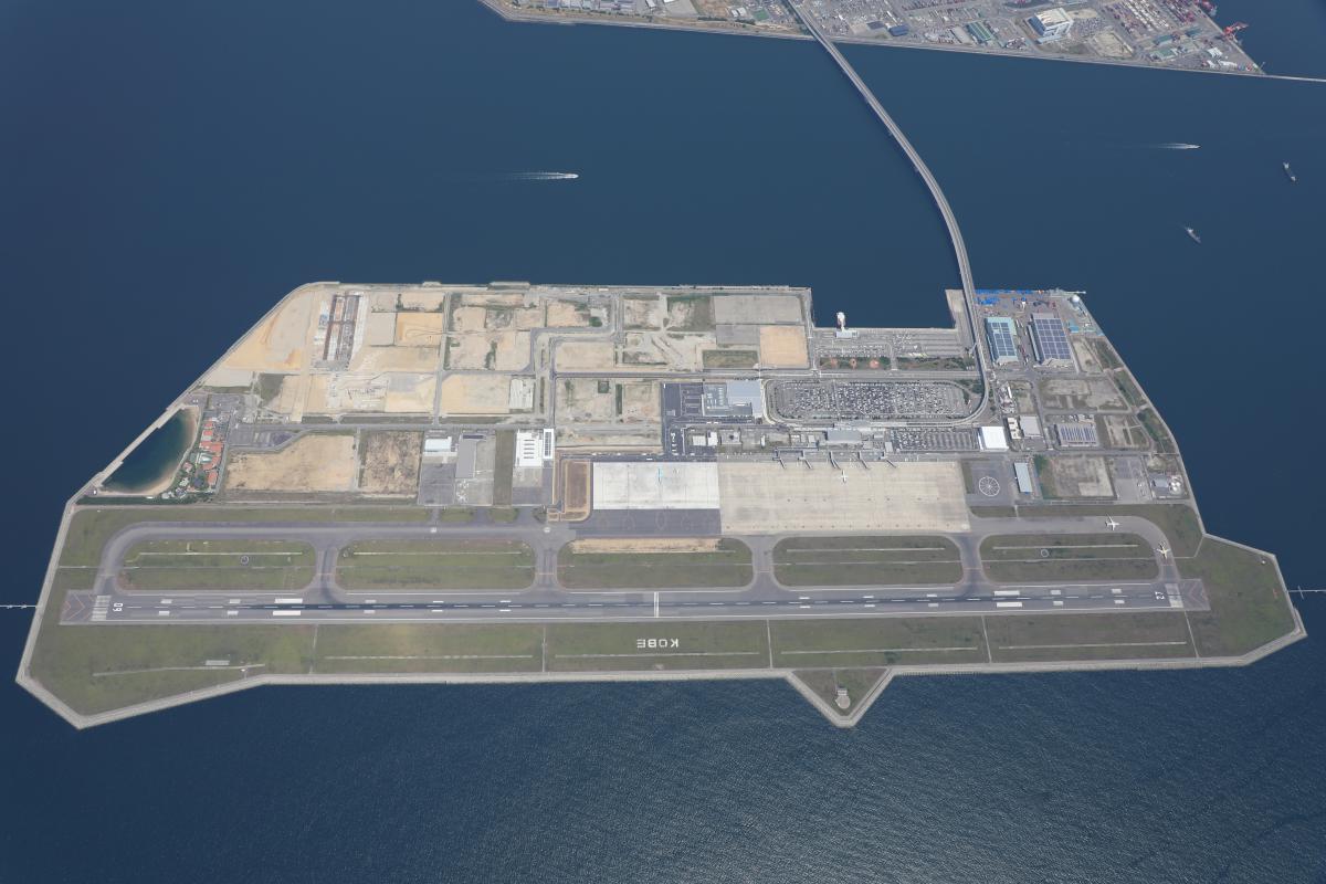 神戸空港島上空からの写真(2025年7月)