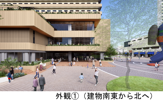 外観①（建物南東から北へ）