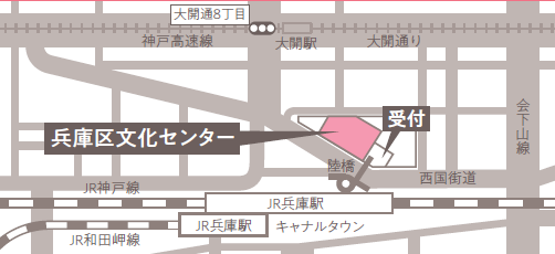 兵庫区文化センターの地図