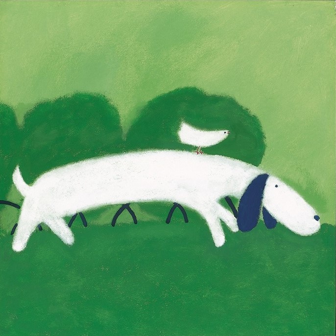 葉祥明_絵本『ぼくのべんちにしろいとり』