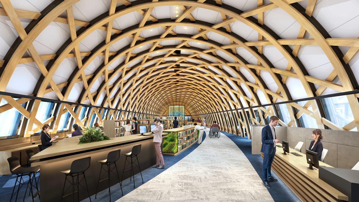 新三宮図書館10階パース