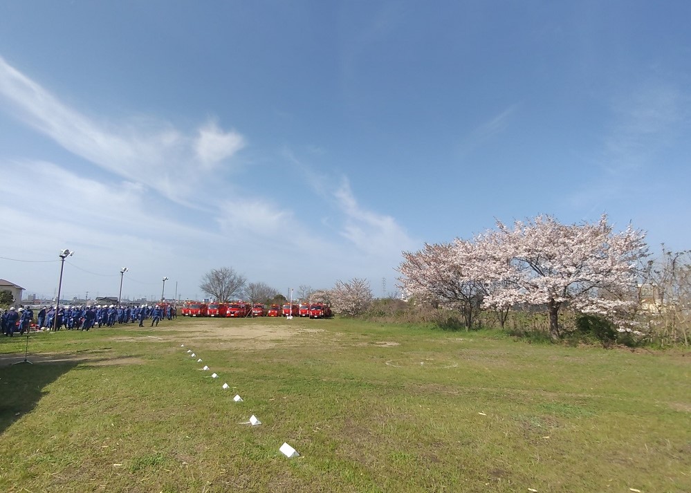 ポンプ操法競技会の様子