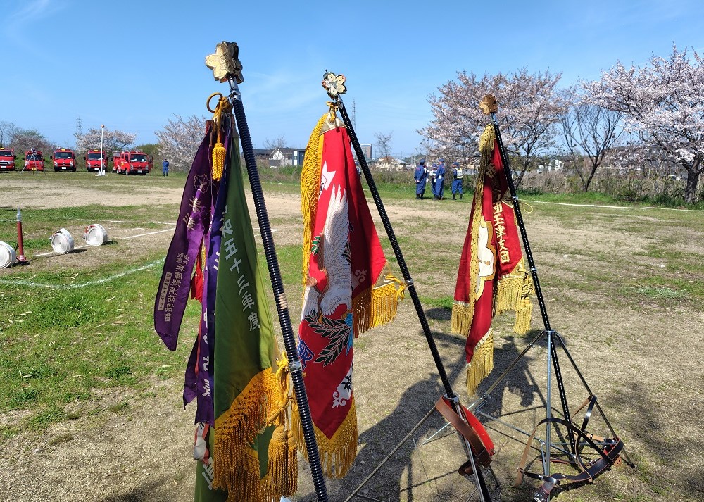 ポンプ操法競技会の様子