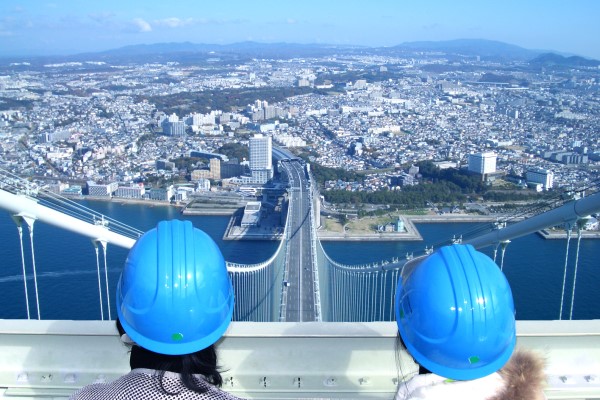 明石海峡大橋塔頂体験
