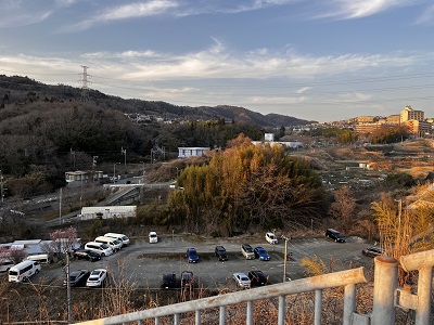 坂の上からみた景色