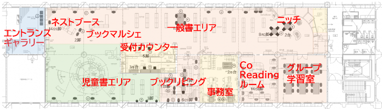 最新備品付き色付き平面図