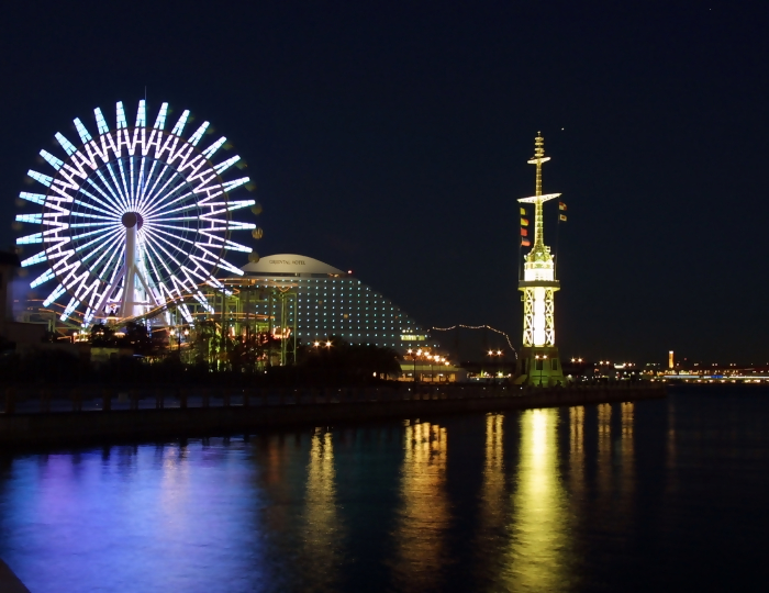 海側から望むハーバーランド